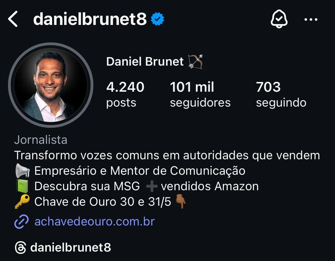 Print do perfil Daniel Brunet